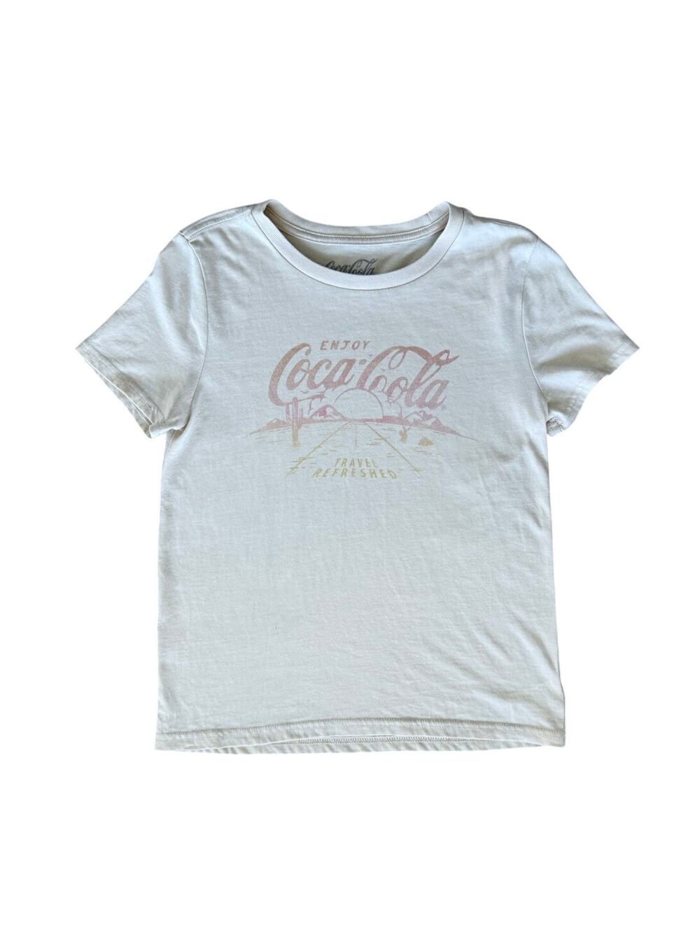 Lucky Brand Coca-Cola Crew Neck T-Shirt Short Sleeve Top Graphic Tee Size Small